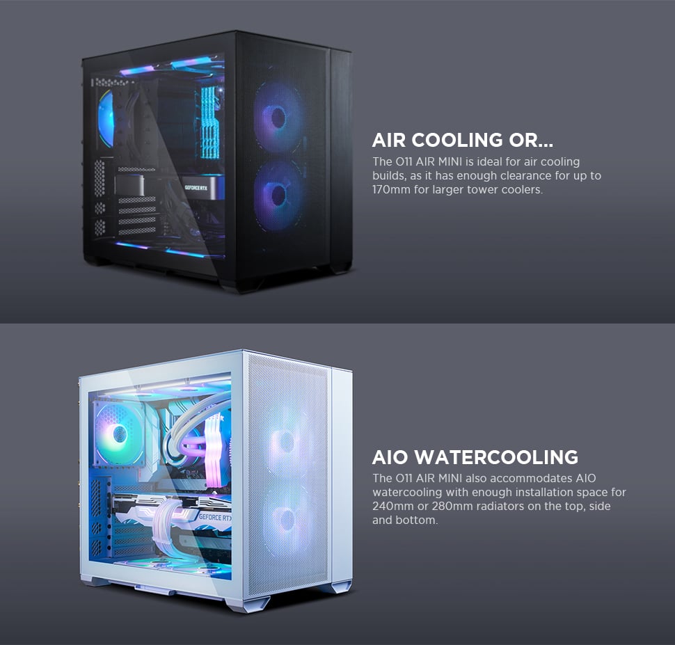 LIAN LI O11 AIR MINI White SPCC / Aluminum / Tempered Glass ATX